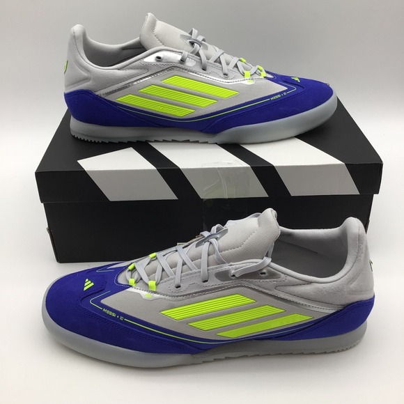 adidas Other - Adidas F50 Freestyle Messi Indoor Soccer Shoes Men‎ 11.5 Neon Yellow Blue JH8830